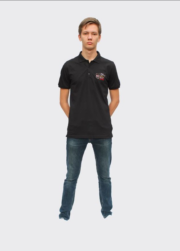 Черная футболка-поло мужское для мужчин Paul & Shark