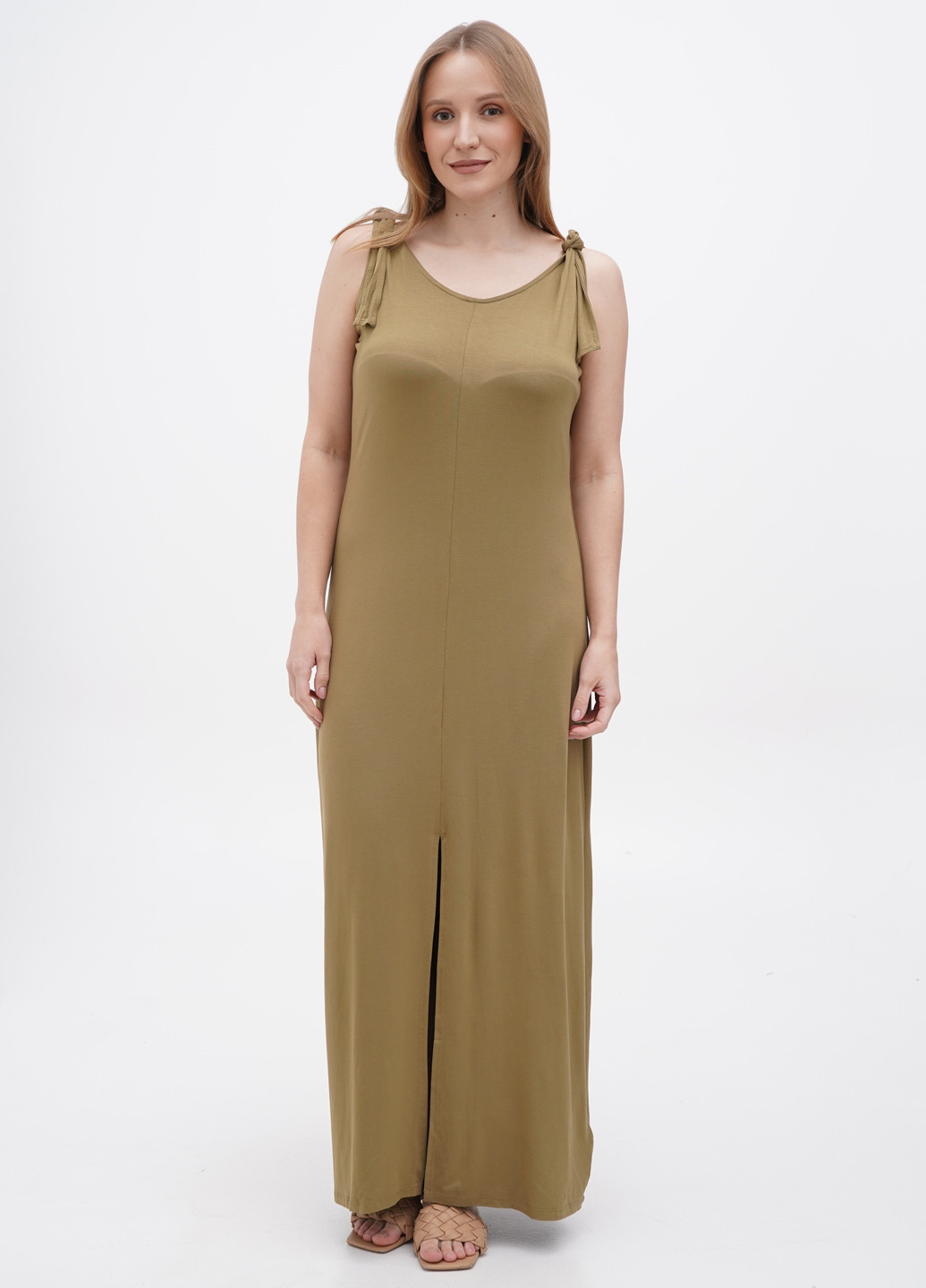 Оливковое кэжуал платье платье-майка Orsay однотонное