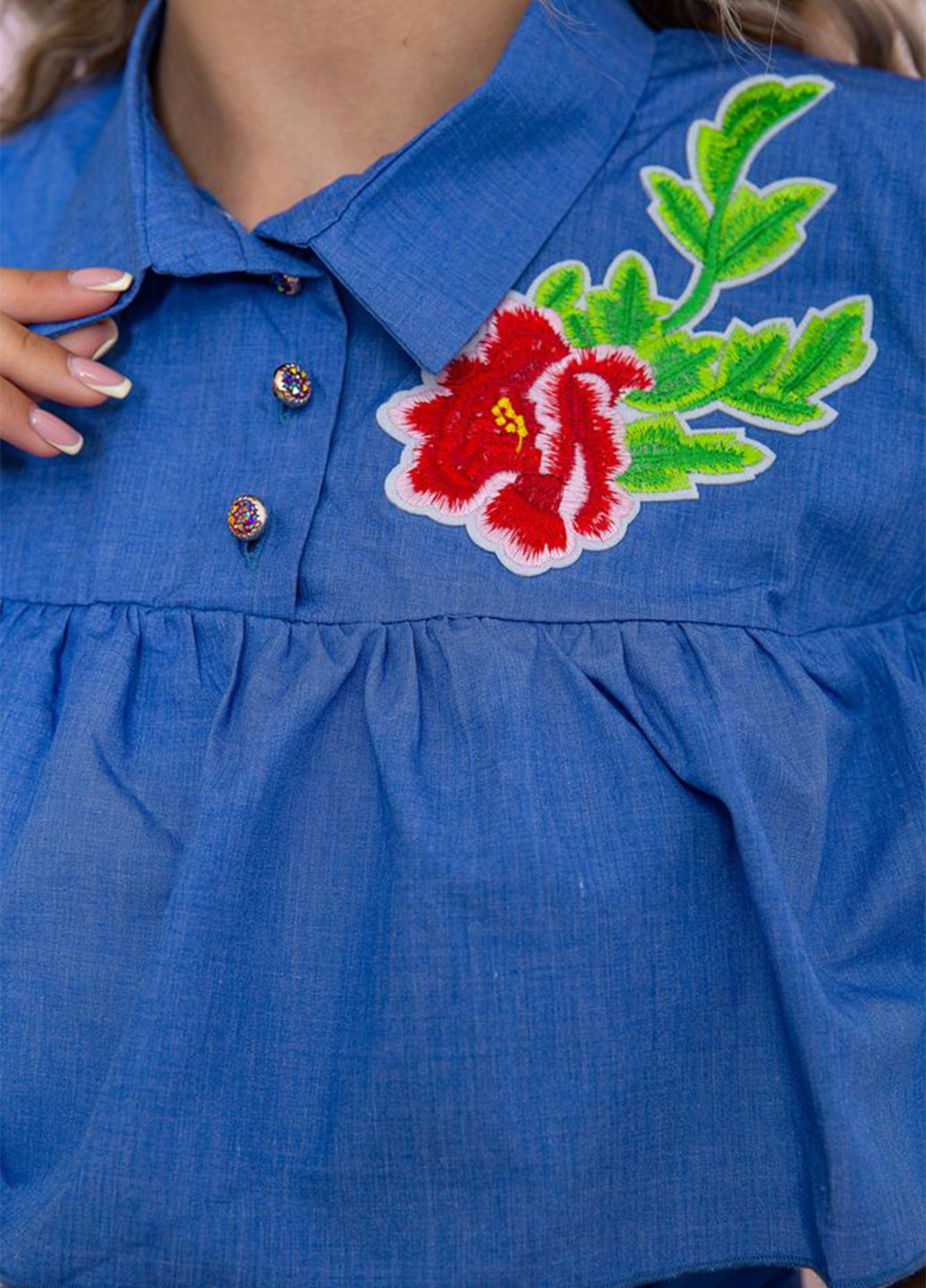 Синя літня блуза Ager