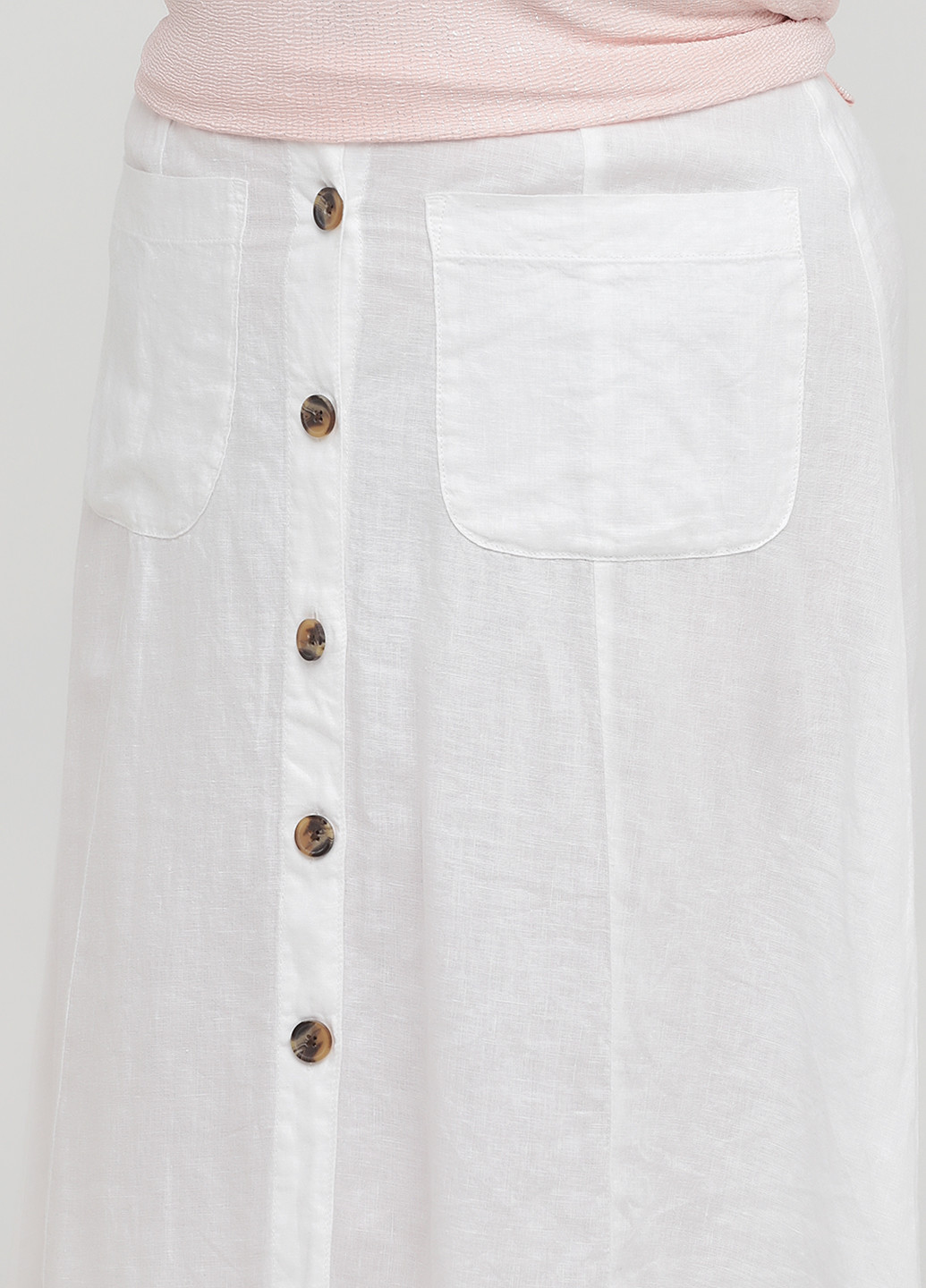 Белая кэжуал однотонная юбка Next а-силуэта (трапеция)