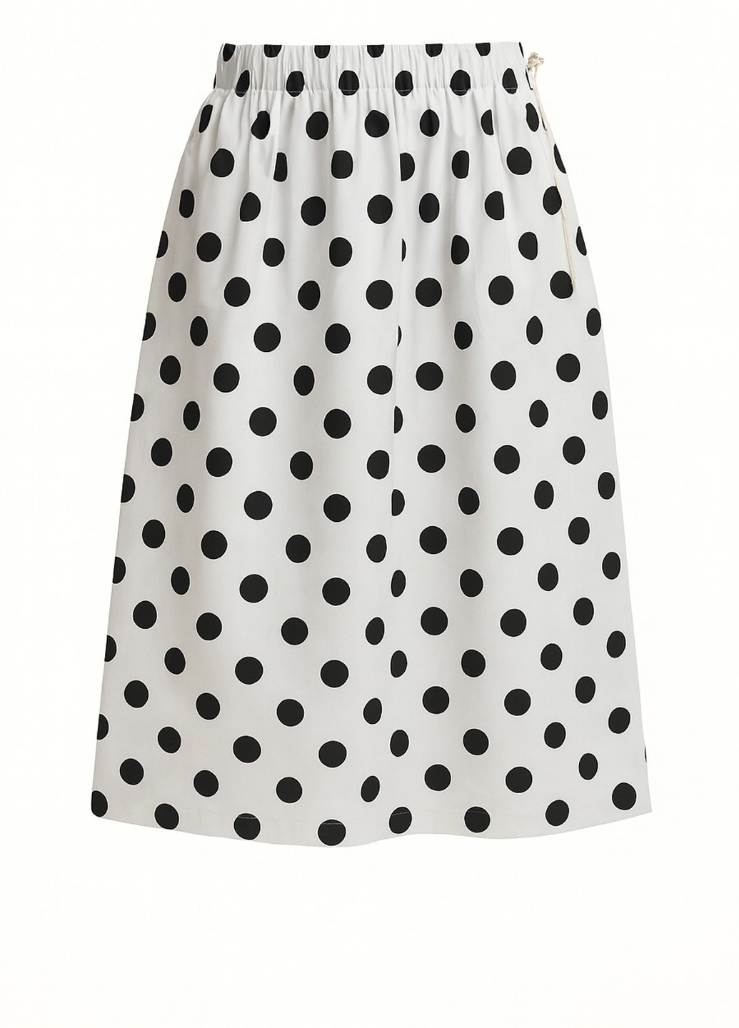 Молочная кэжуал в горошек юбка Joie Clair а-силуэта (трапеция)