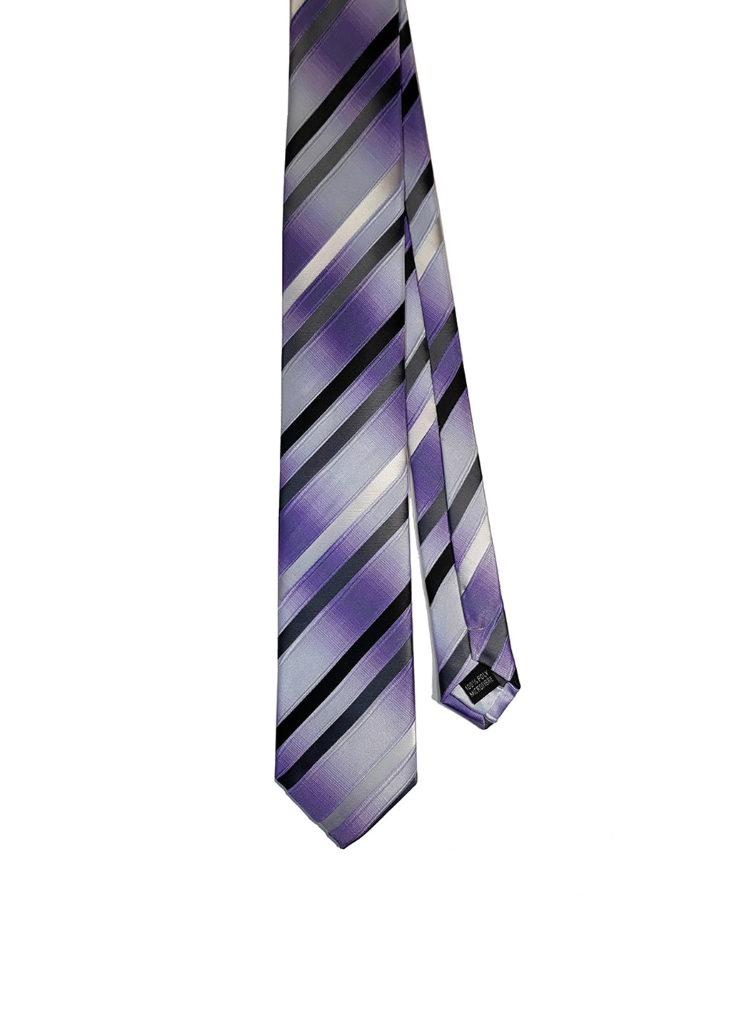 Краватка Franco Riveiro стандартний смужка лілова шовк, мікрофібра