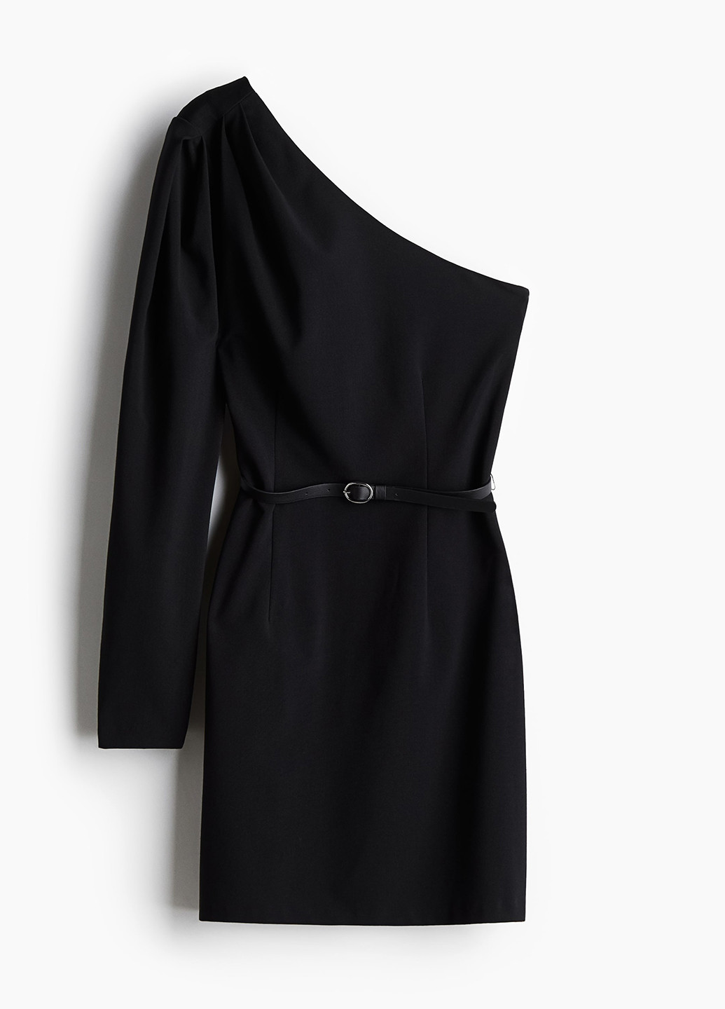 Чорна вечірня, кежуал сукня на одне плече H&M однотонна