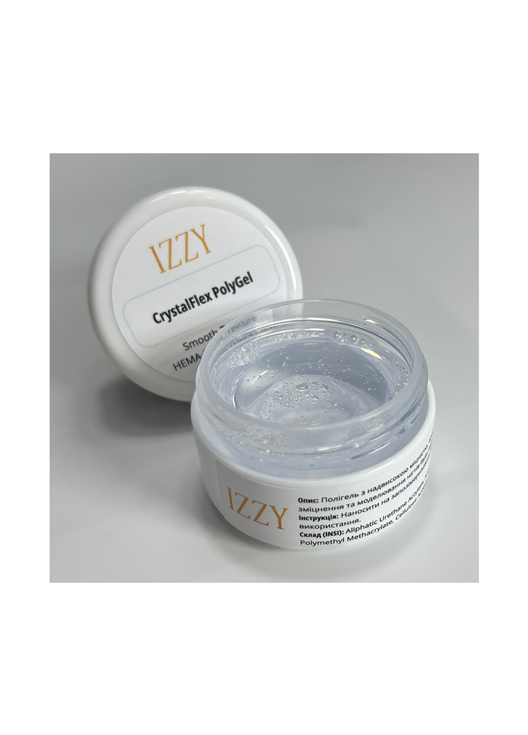Прозорий полігель для манікюру CrystalFlex PolyGel, 20 г Izzy (363030780)