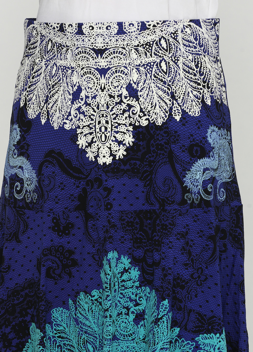Темно-синяя кэжуал с абстрактным узором юбка Desigual клешированная