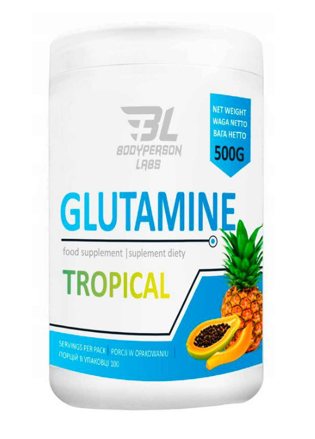 Глютамін Glutamine 500 г Tropical Bodyperson Labs (255363600)
