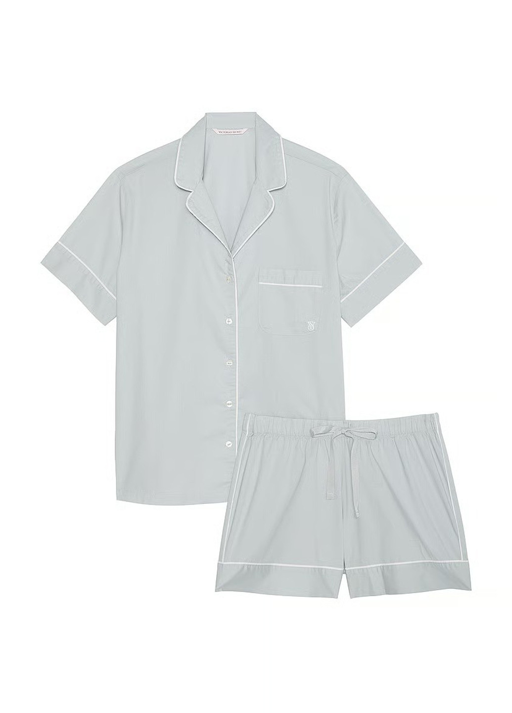 Світло-сіра всесезон піжама (сорочка, шорти) сорочка + шорти Victoria's Secret