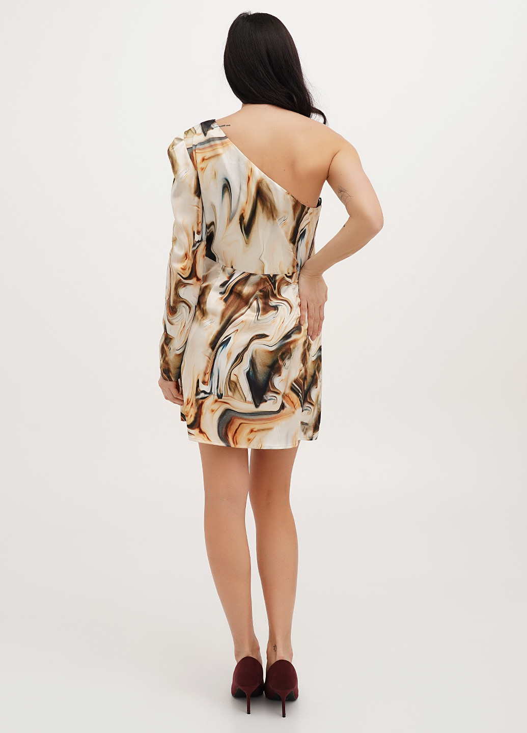 Комбінована кежуал сукня на одне плече Vicolo з абстрактним візерунком