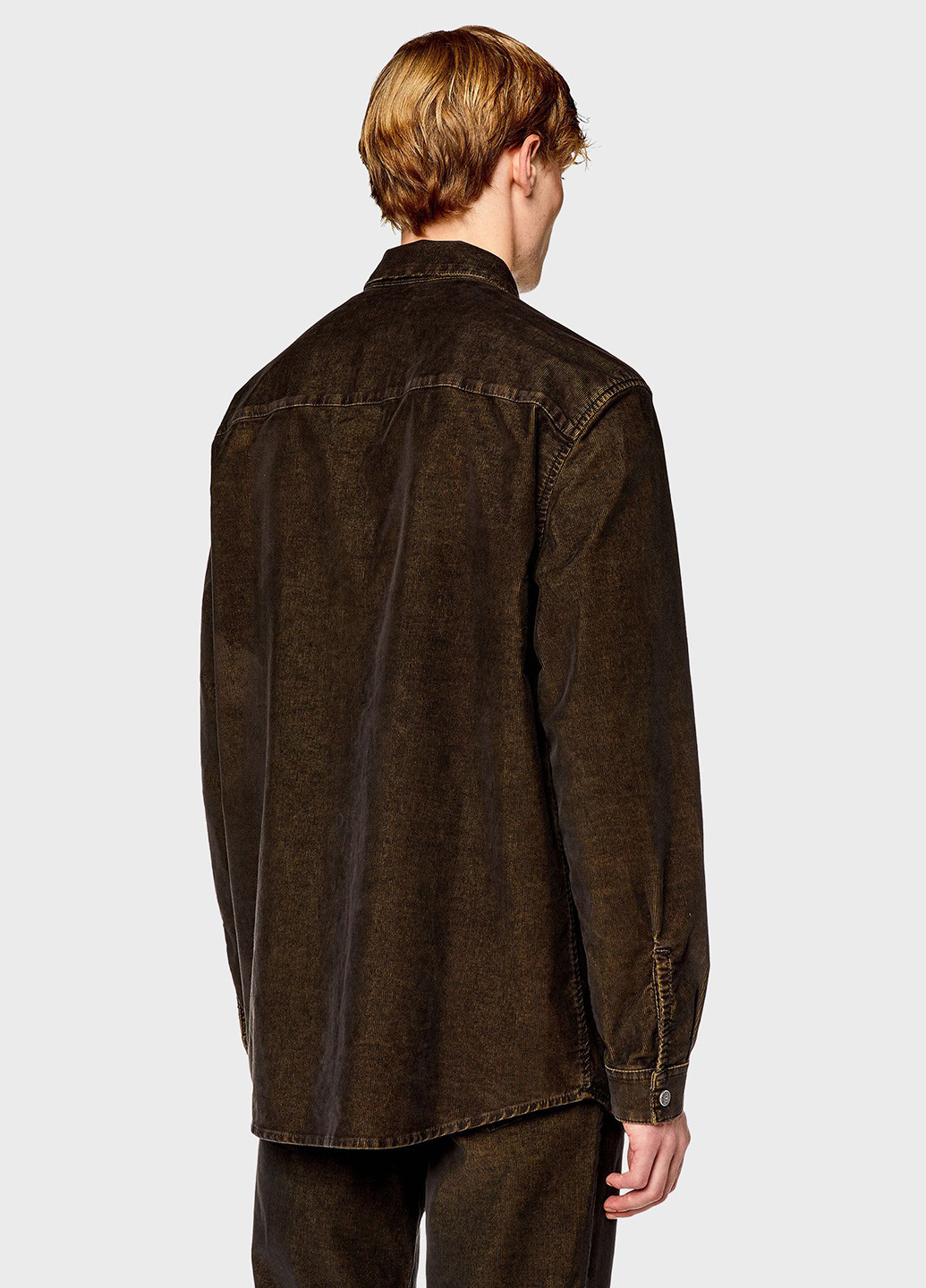 Коричневая джинсовая, кэжуал рубашка варенка Diesel