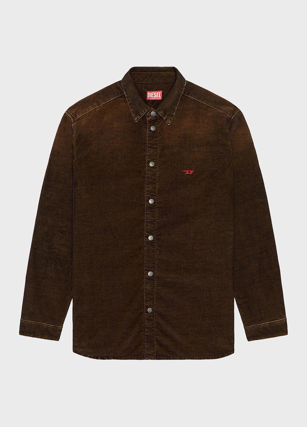 Коричневая джинсовая, кэжуал рубашка варенка Diesel