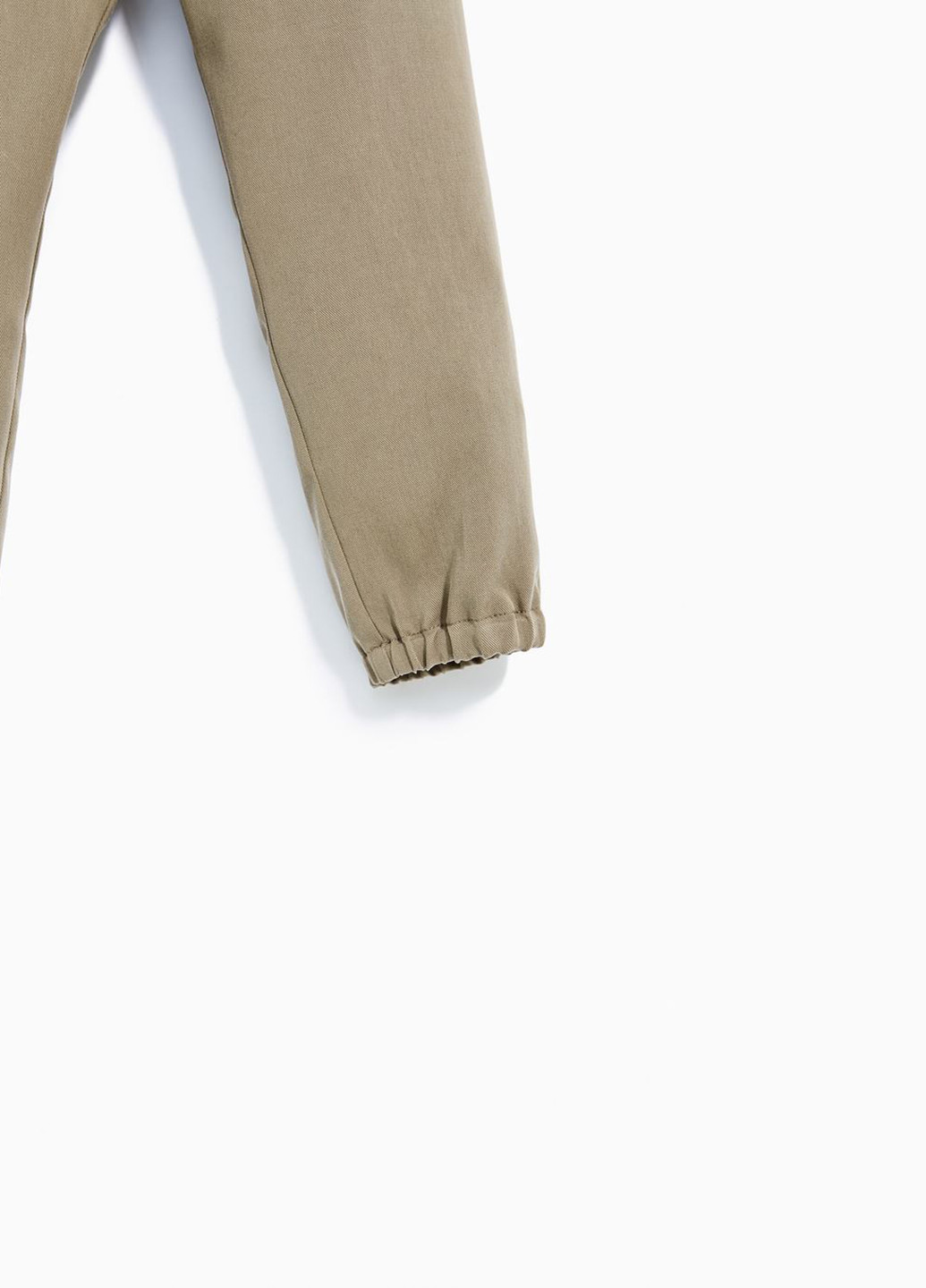 Хаки кэжуал демисезонные со средней талией брюки Zara