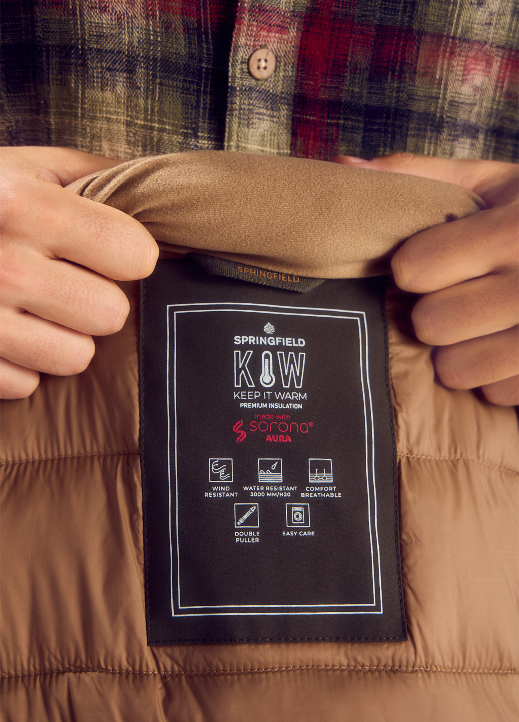 Оливкова (хакі) зимня куртка Springfield