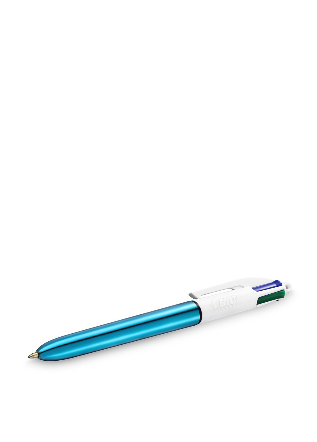 Шариковая ручка 4 Colours Shine Blue автоматическая, 4 в 1 Bic (286306416)