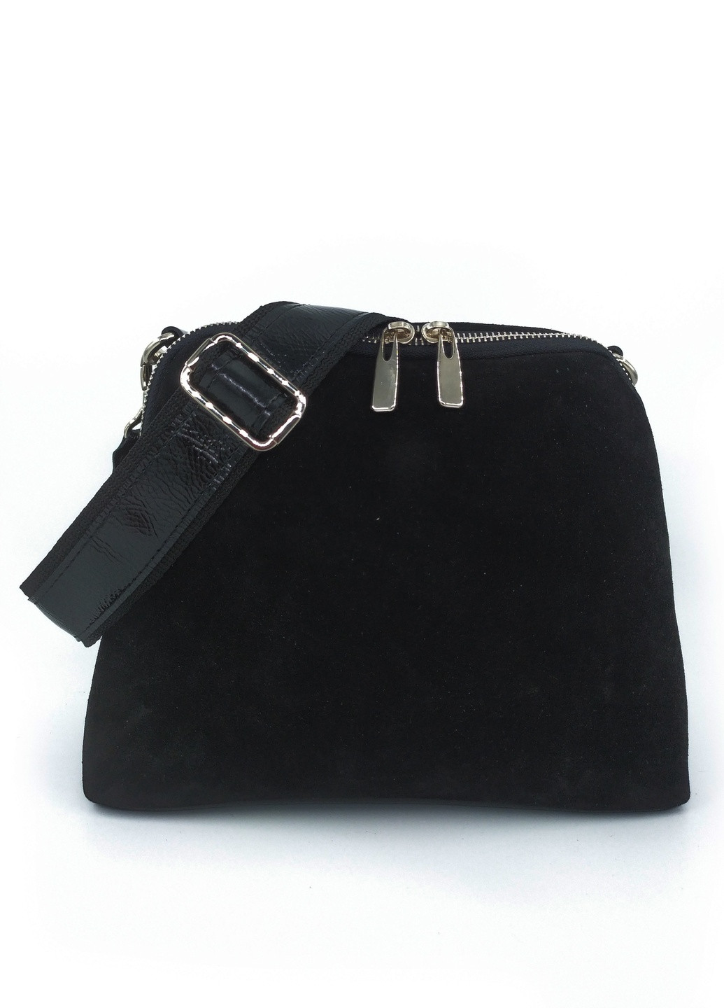 Сумка крос-боді чорна замшева середня 1706 201-4620 ARTiS Bags (246276725)