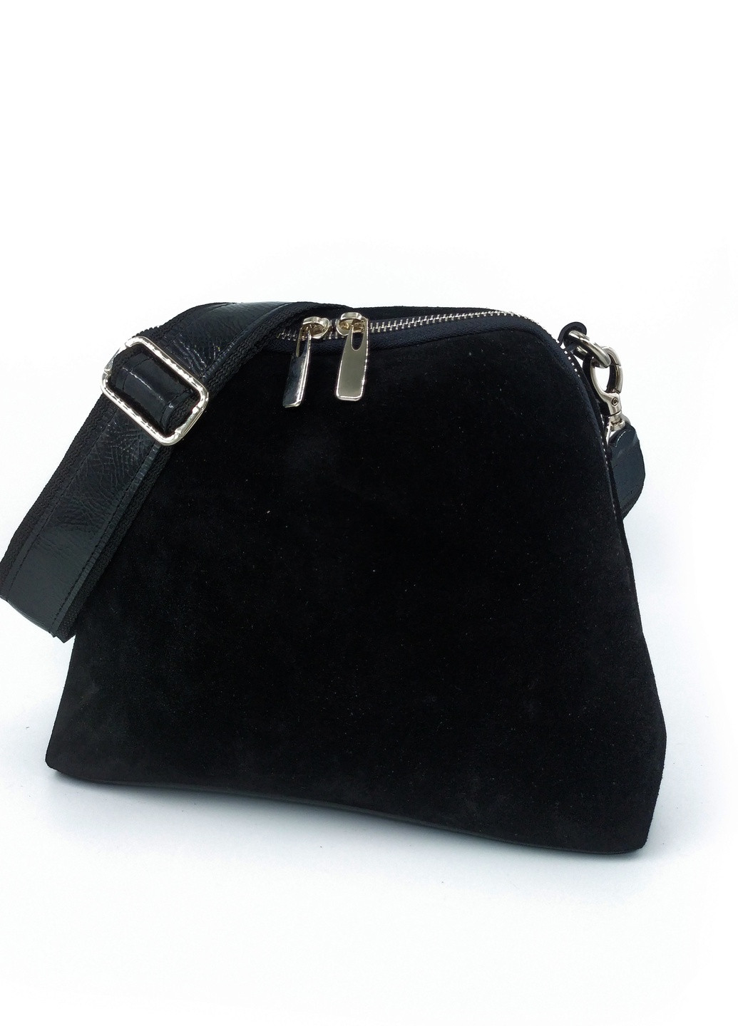 Сумка крос-боді чорна замшева середня 1706 201-4620 ARTiS Bags (246276725)