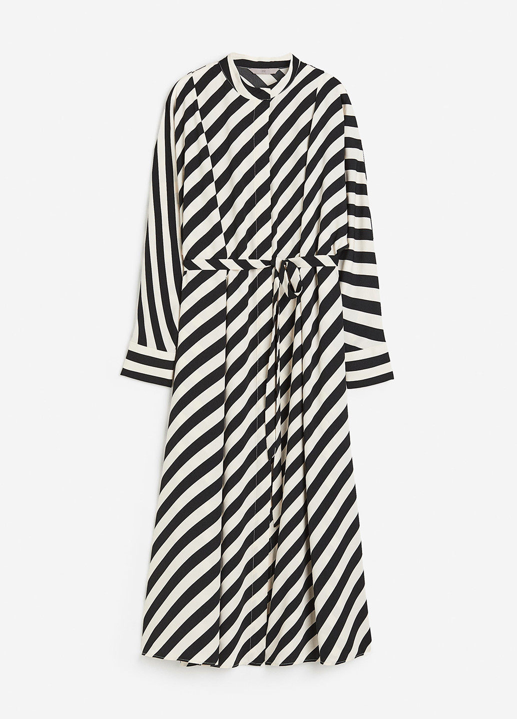 Комбинированное кэжуал платье H&M в полоску