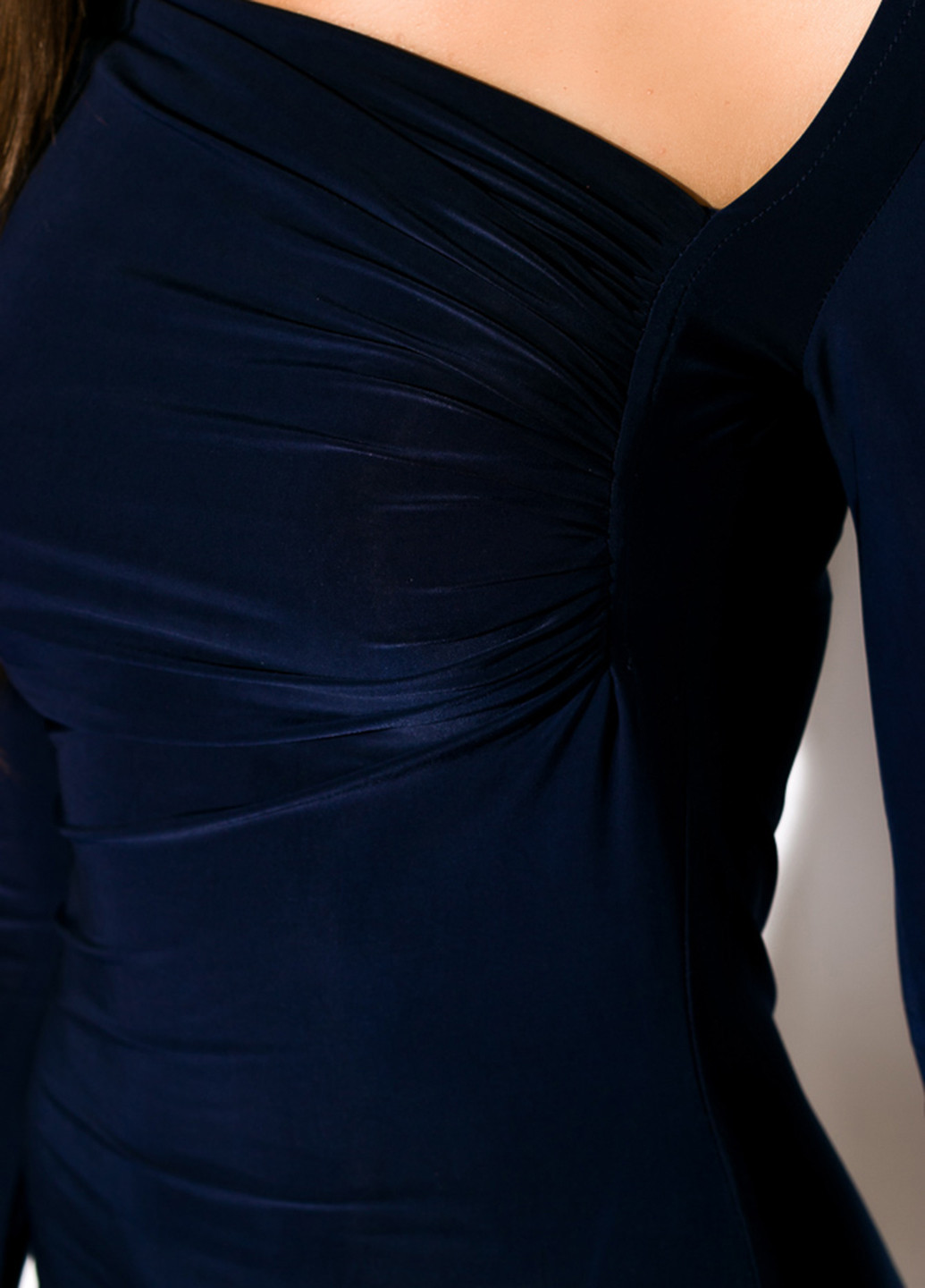 Темно-синее коктейльное платье футляр Time of Style однотонное