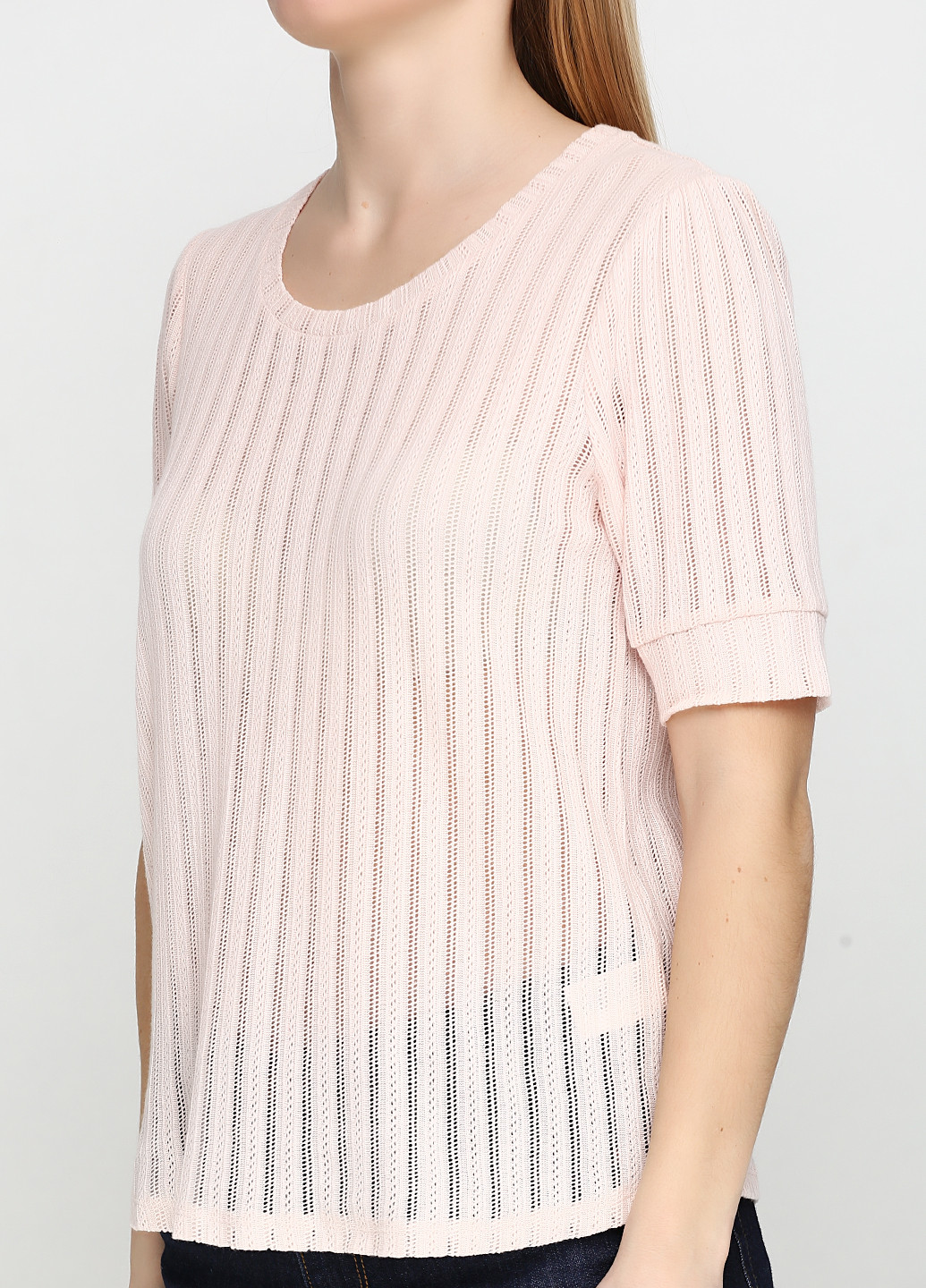 Светло-розовая летняя футболка ERDEM x H&M