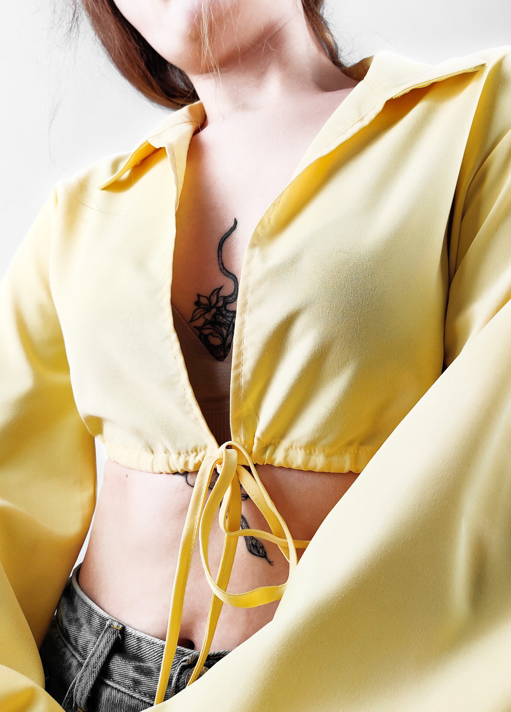 Желтая летняя блуза Boohoo