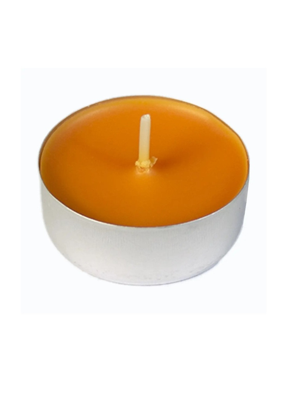 Аромасвечи чайные круглые АПЕЛЬСИН набор 6 штук, плавающие хозяйственные столовые парафиновые ароматные свечи No Brand (255371550)