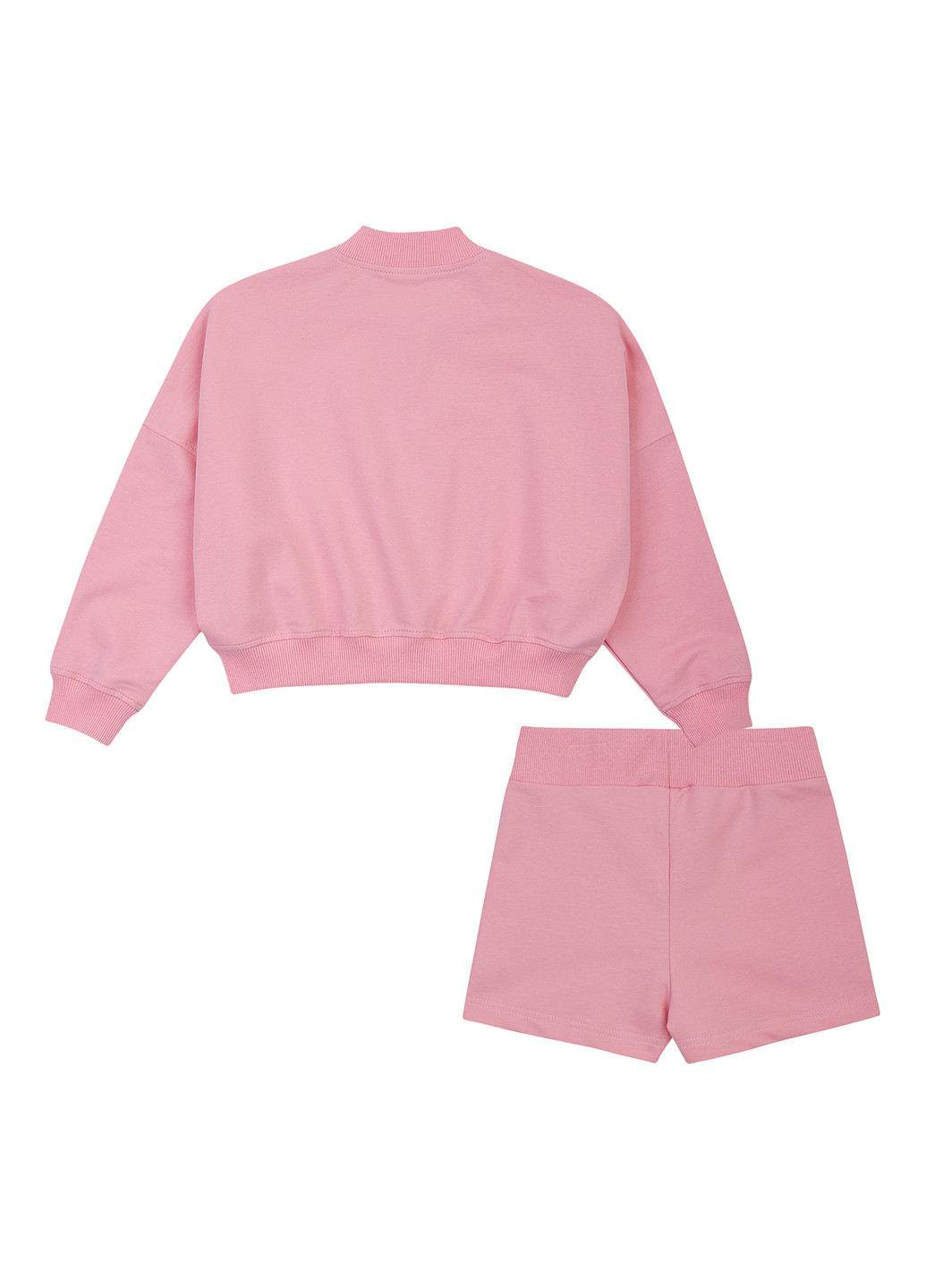 Рожевий демісезонний комплект (бомбер, шорти) Garnamama