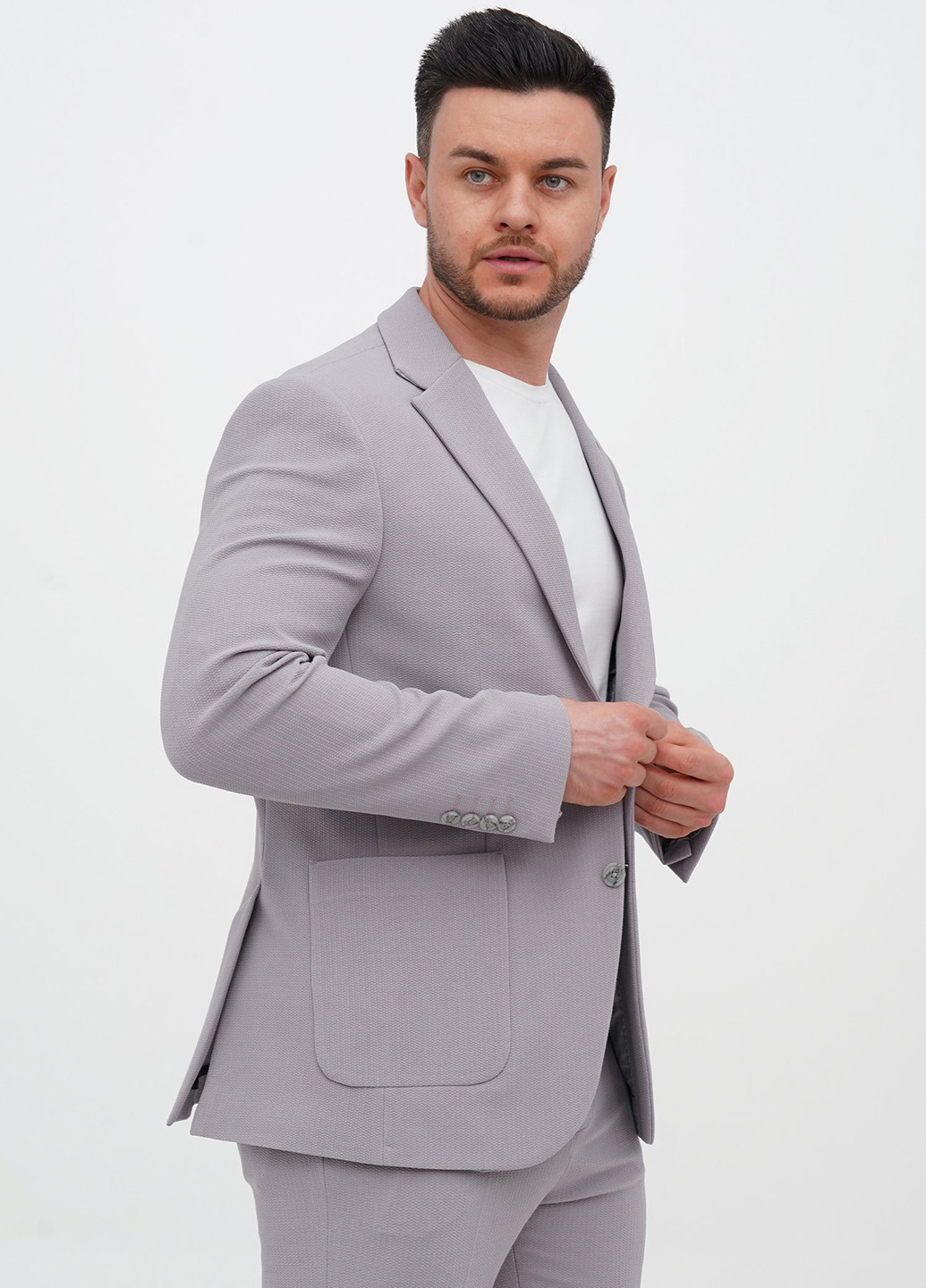 Сірий демісезонний костюм (піджак, штани) брючний Trend Collection