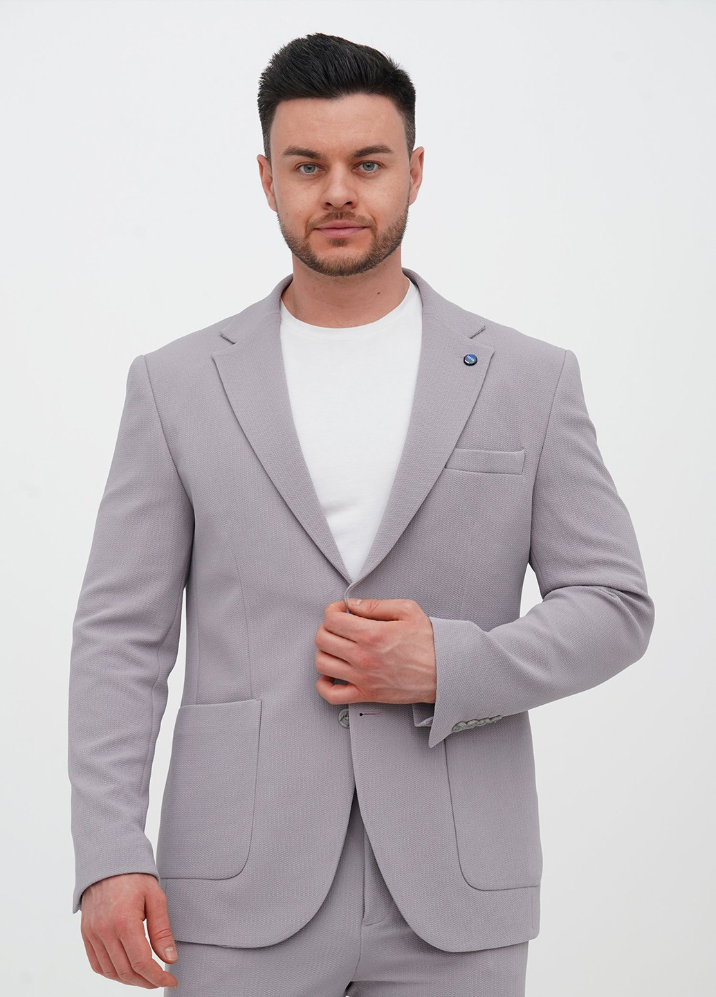 Сірий демісезонний костюм (піджак, штани) брючний Trend Collection