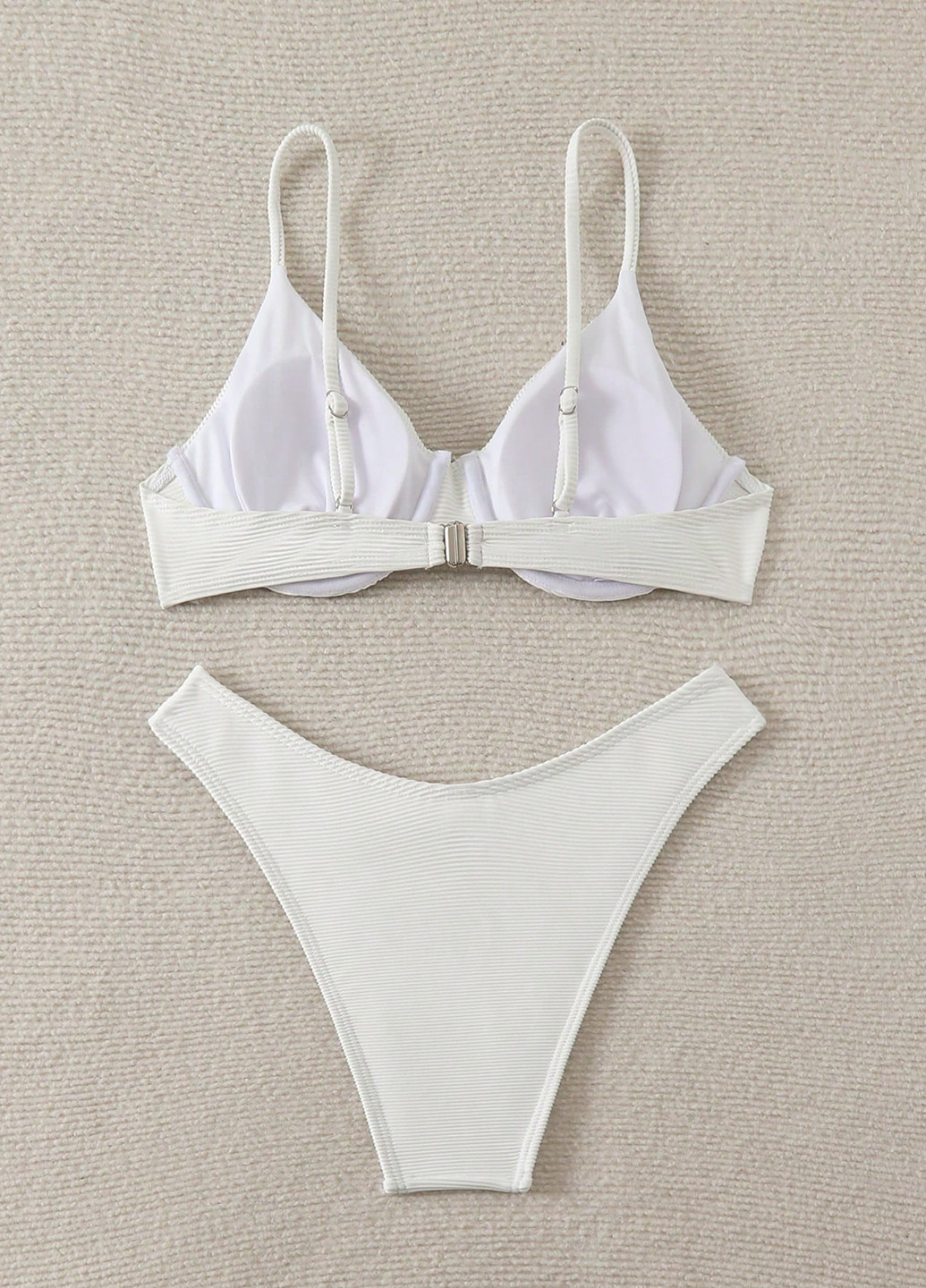 Белый летний купальник (лиф, трусики) раздельный SHEIN