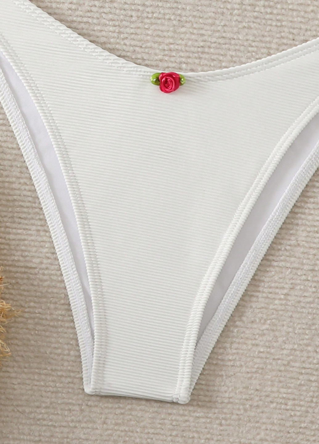 Белый летний купальник (лиф, трусики) раздельный SHEIN