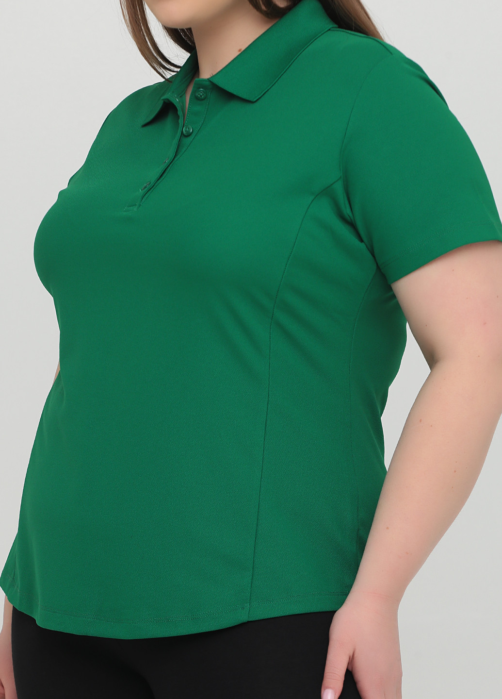 Зеленая женская футболка-поло Greg Norman однотонная