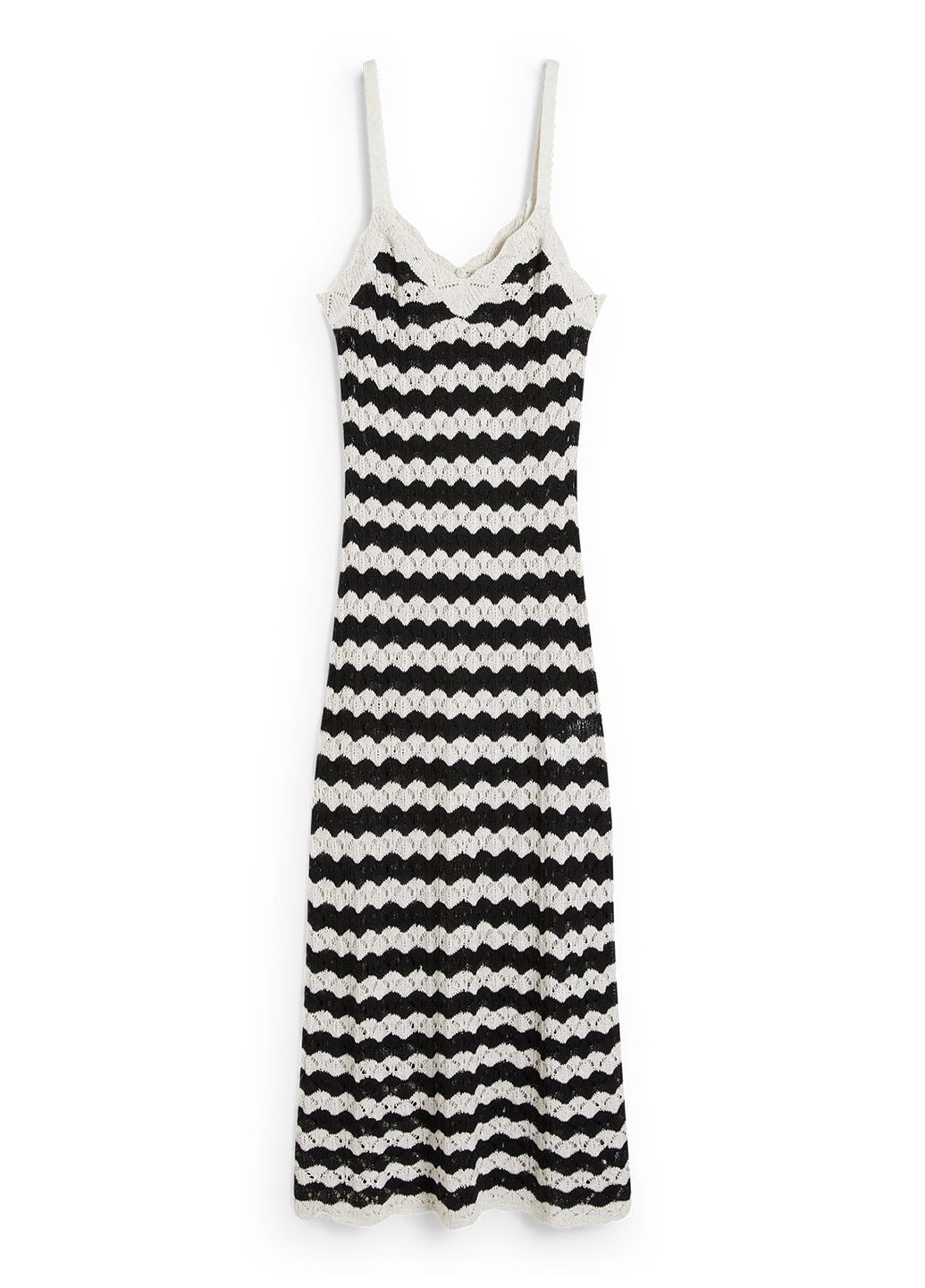 Чорно-білий кежуал, пляжна сукня C&A в смужку