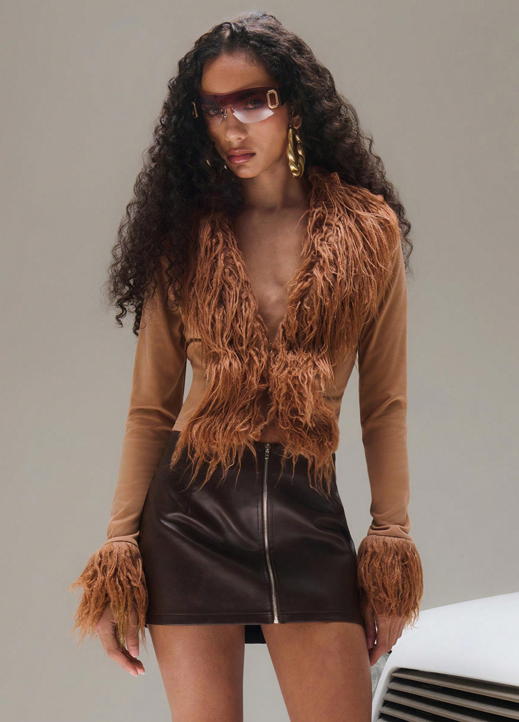 Песочный женский жакет SHEIN однотонный - демисезонный