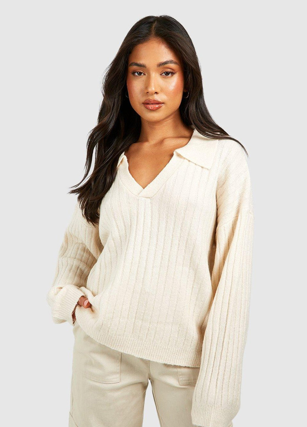 Кремовий демісезонний светр для вагітних Boohoo