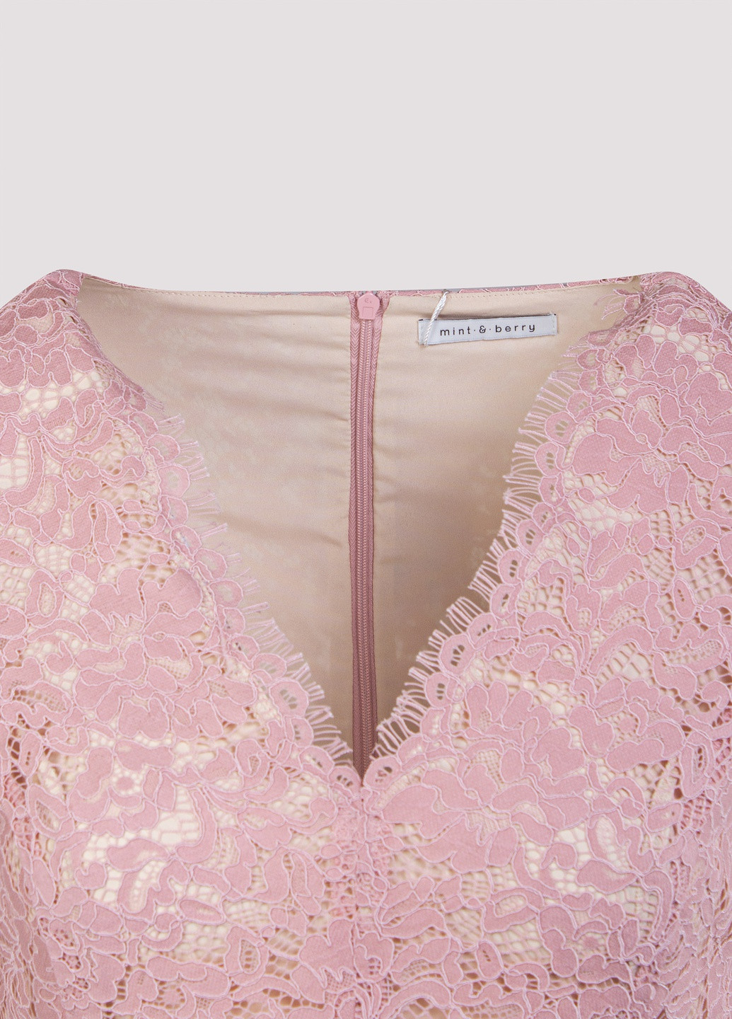 Розовое кэжуал платье MINT&BERRY однотонное