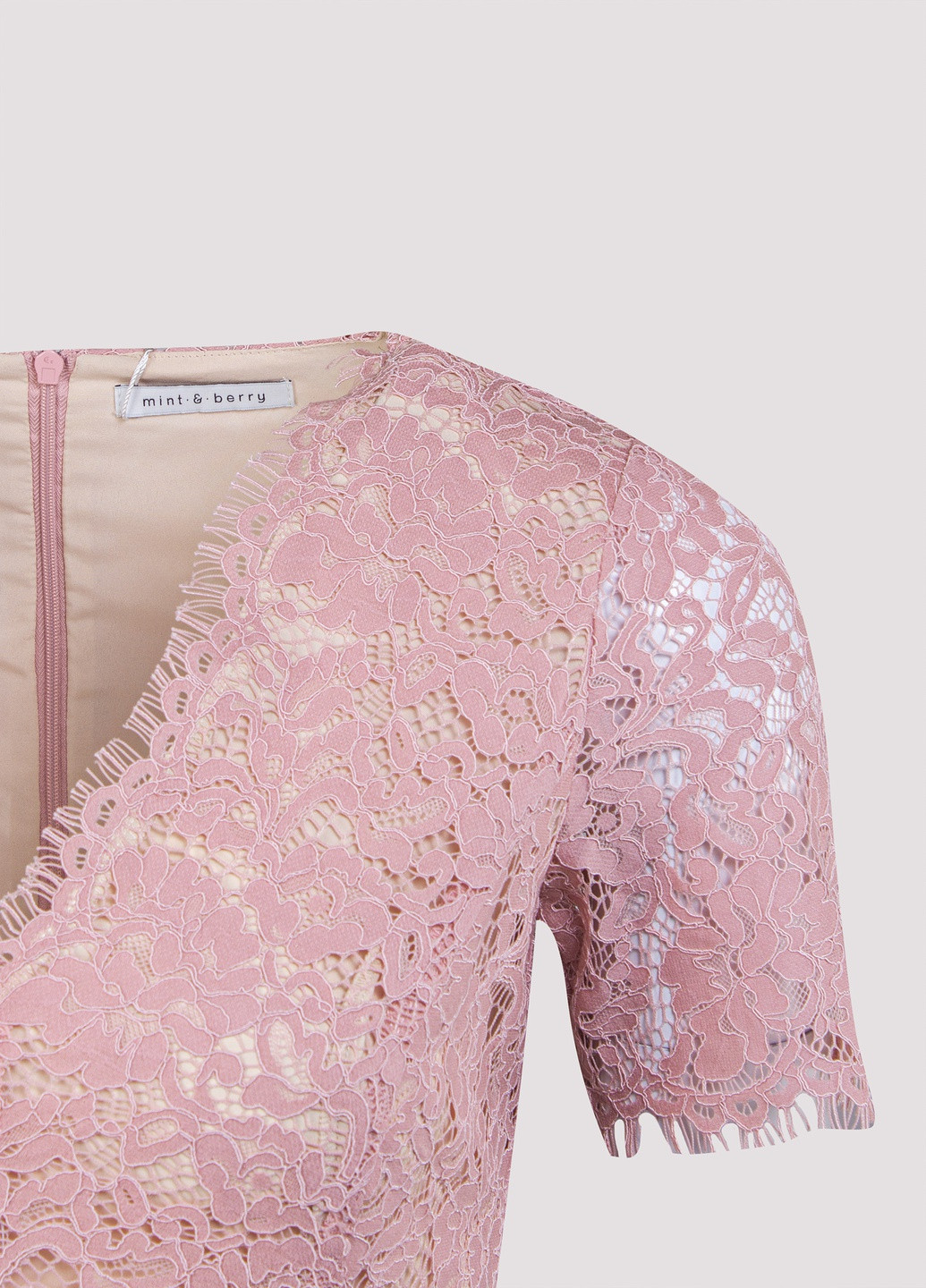 Розовое кэжуал платье MINT&BERRY однотонное