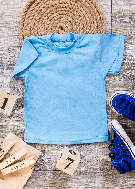 Голубая летняя футболка детская Носи своє 6021