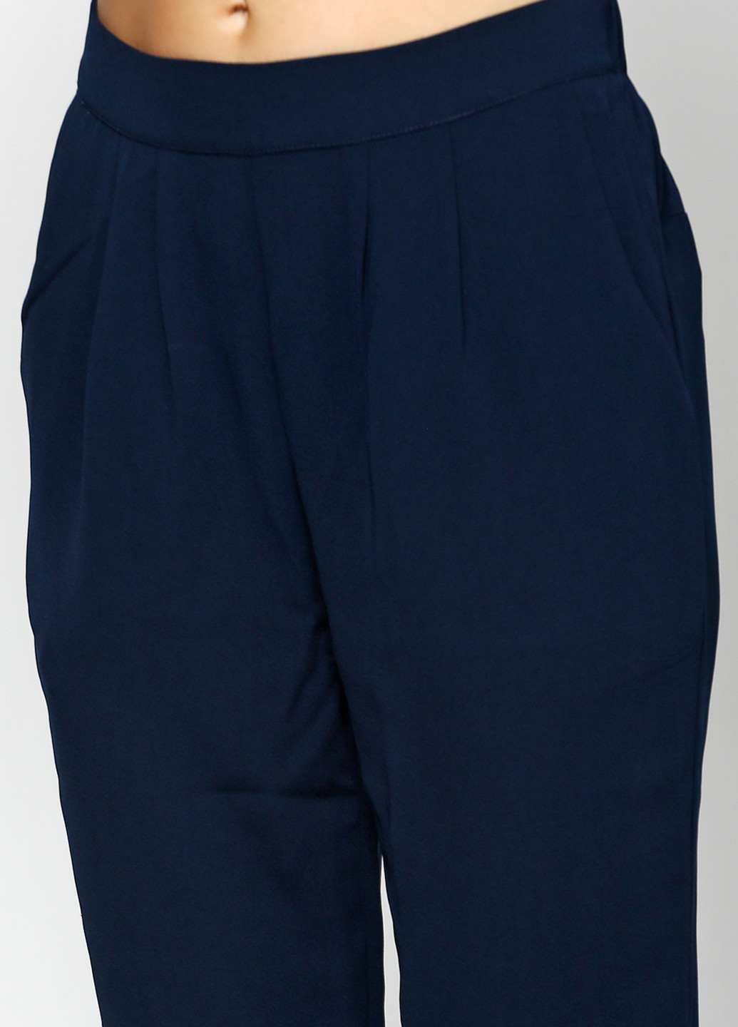 Темно-синие кэжуал демисезонные зауженные брюки And Less