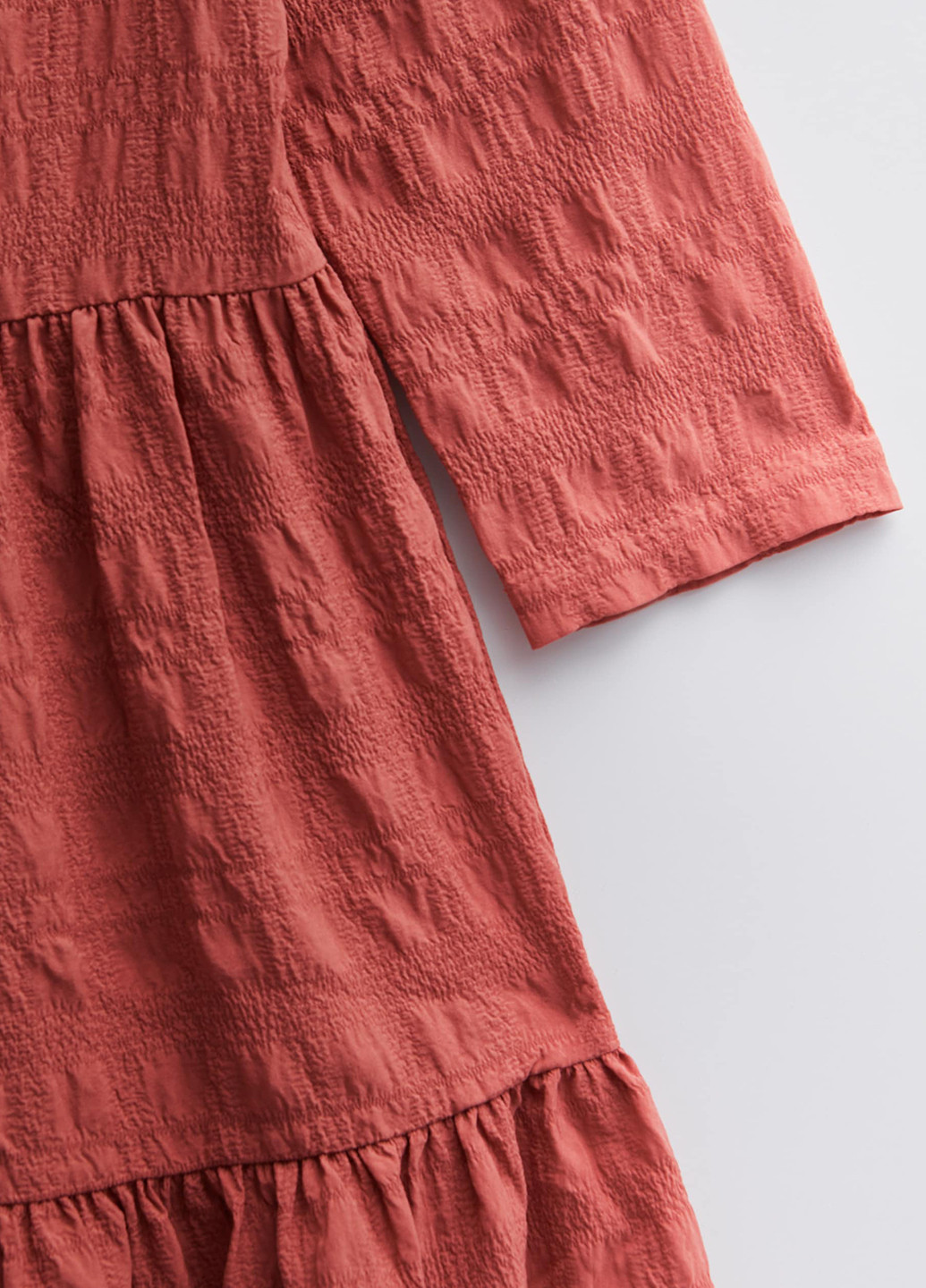 Розово-коричневое кэжуал платье клеш House однотонное