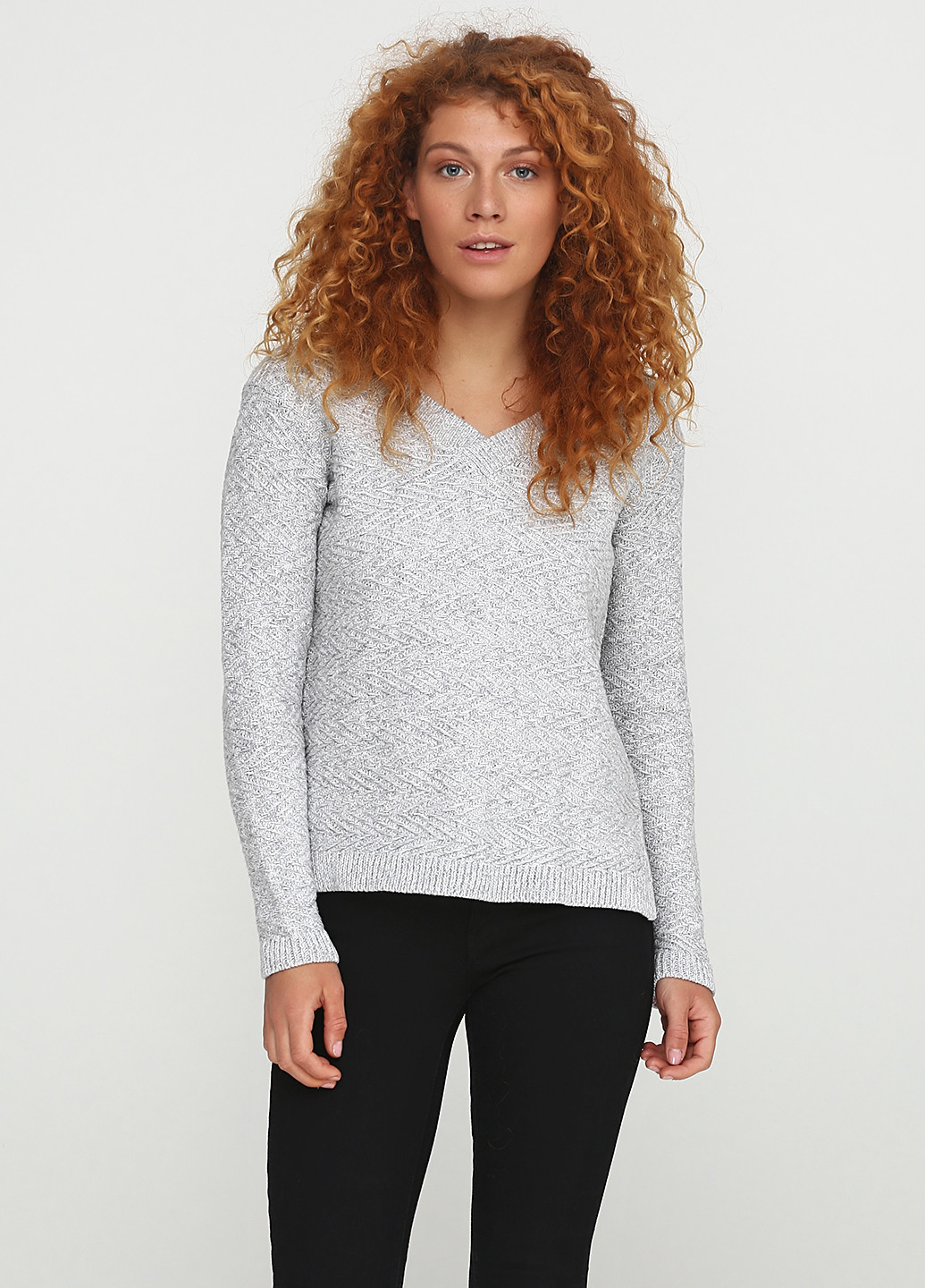 Светло-серый демисезонный пуловер пуловер Kiabi
