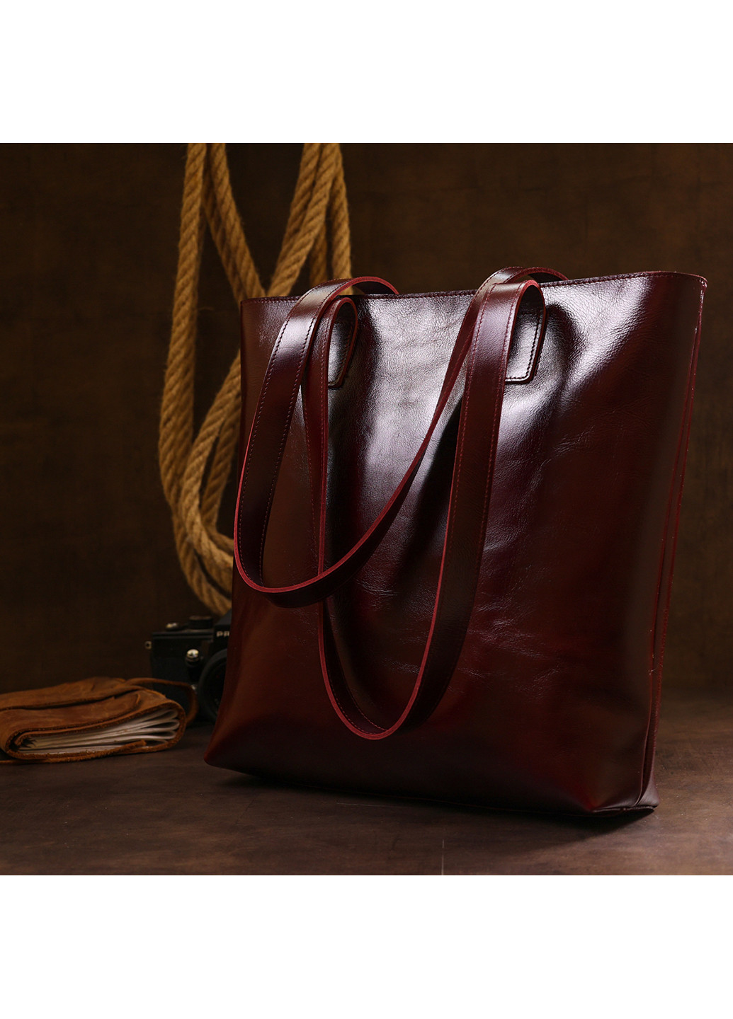 Женская кожаная сумка-шоппер 37х33х8,5 см Shvigel (253490530)