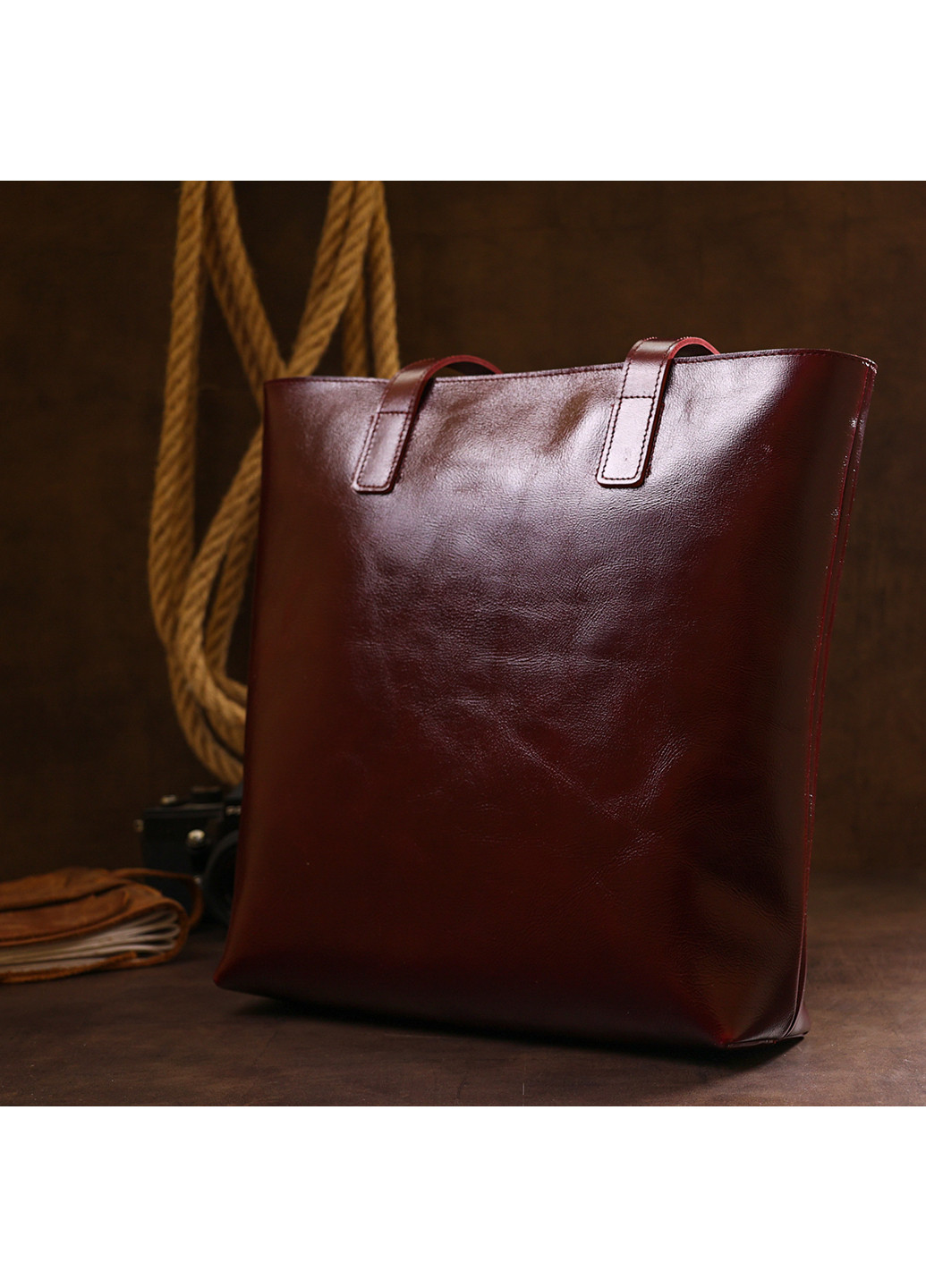Жіноча шкіряна сумка-шоппер 37х33х8,5 см Shvigel (253490530)