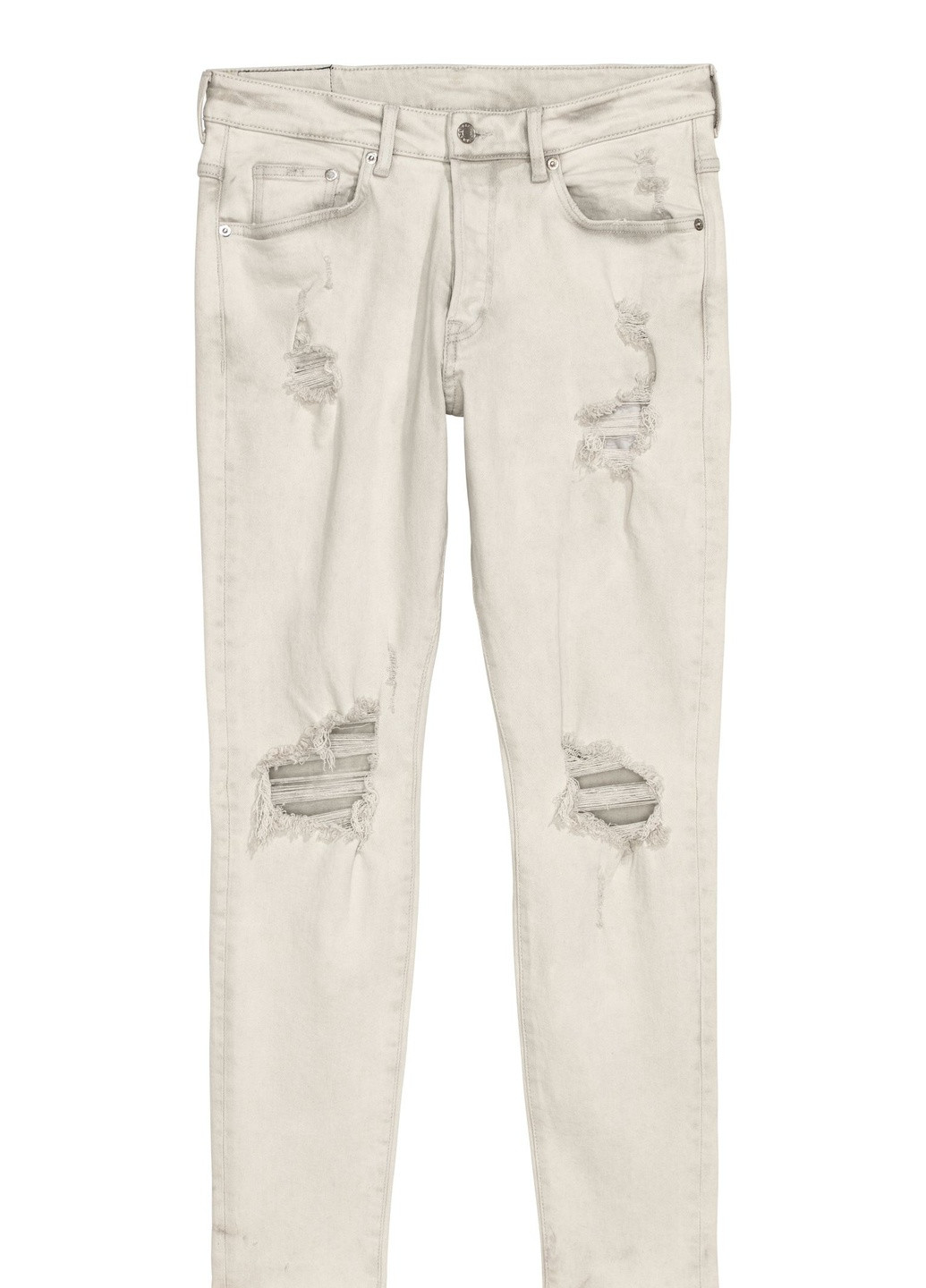 Светло-серые демисезонные джинсы скинни H&M
