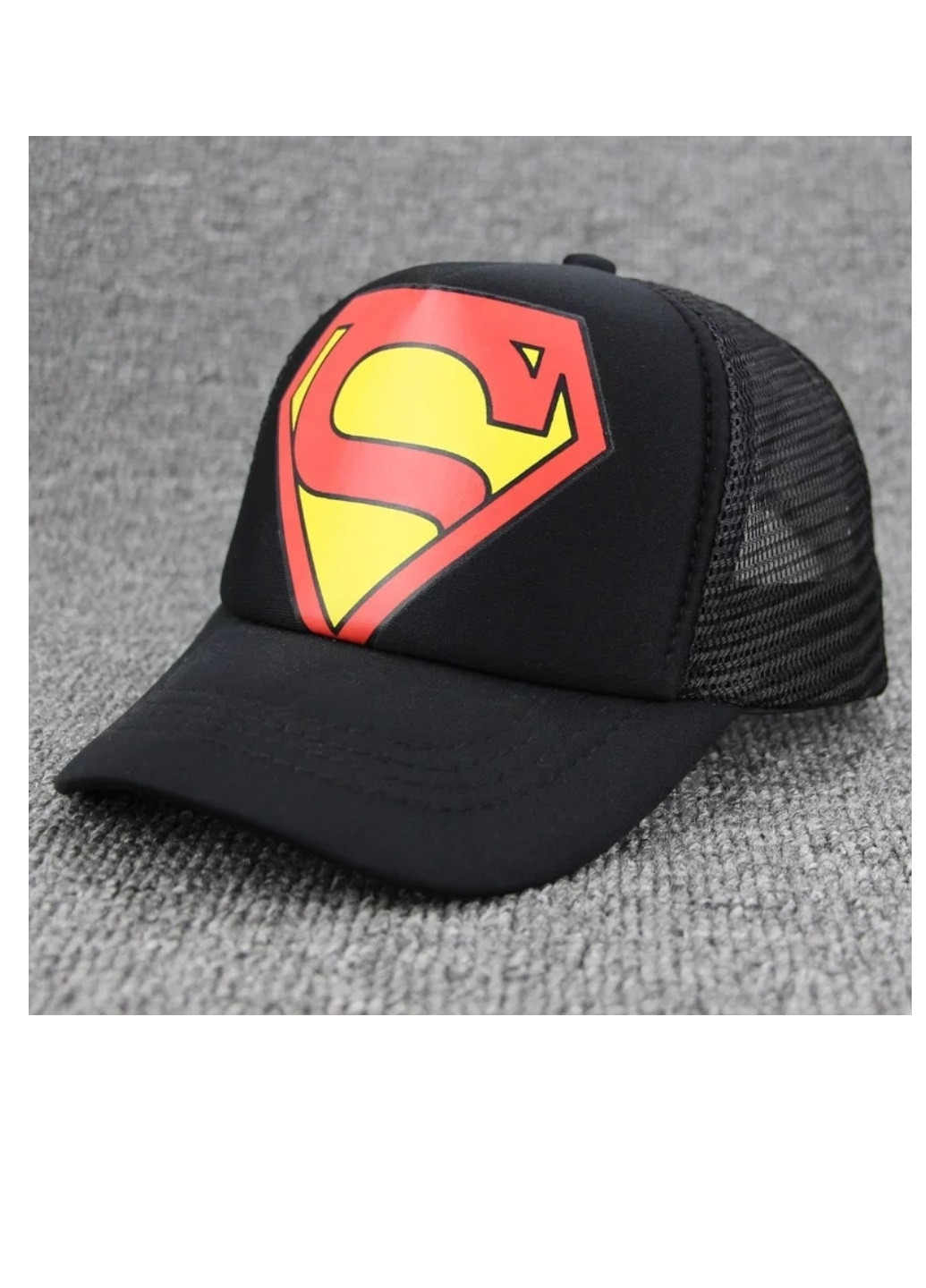 Детская кепка Тракер Супермен Superman с сеточкой унисекс Черный NoName (250441803)