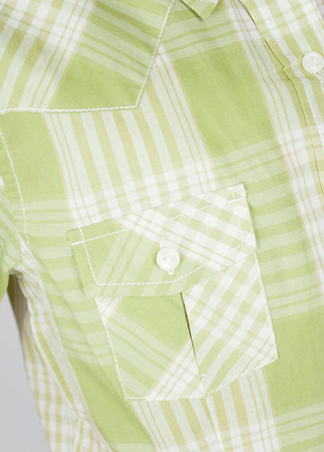 Оливковая кэжуал рубашка Time of Style с коротким рукавом