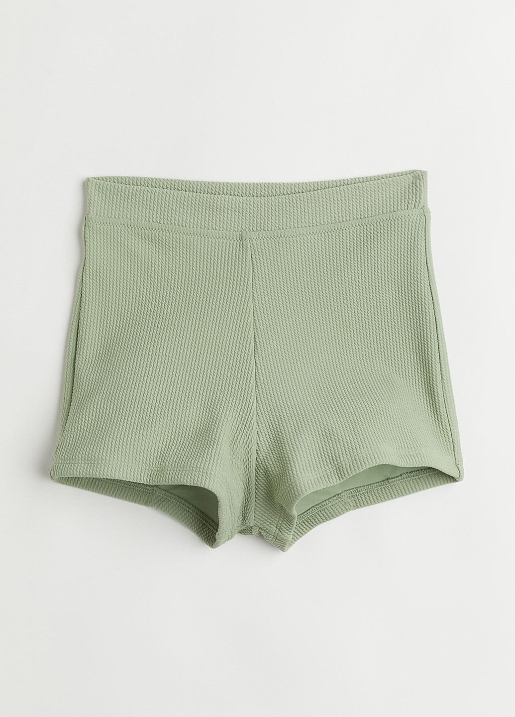 Оливковые (хаки) купальные трусики-плавки однотонные H&M