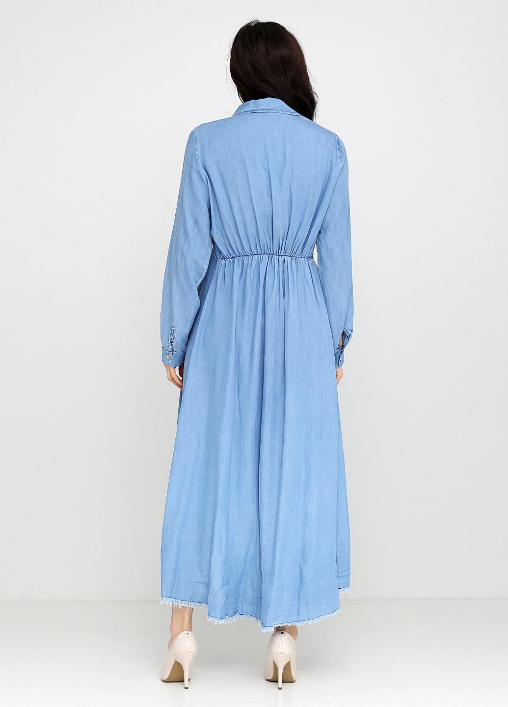 Блакитна кежуал сукня New Collection однотонна
