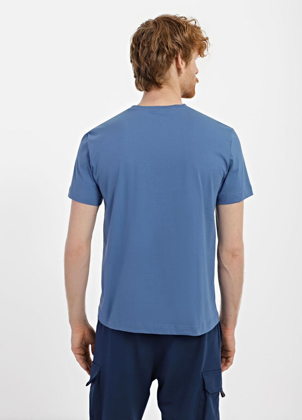 Темно-блакитна футболка Promin
