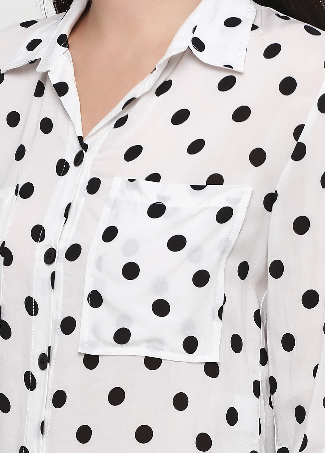 Черно-белая кэжуал рубашка в горошек X-trap