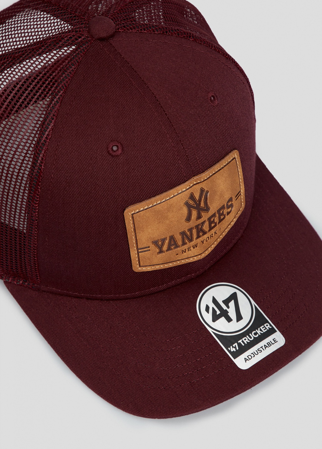Бордовая кепка Yankees Rawhide Twill 47 Brand (255240913)