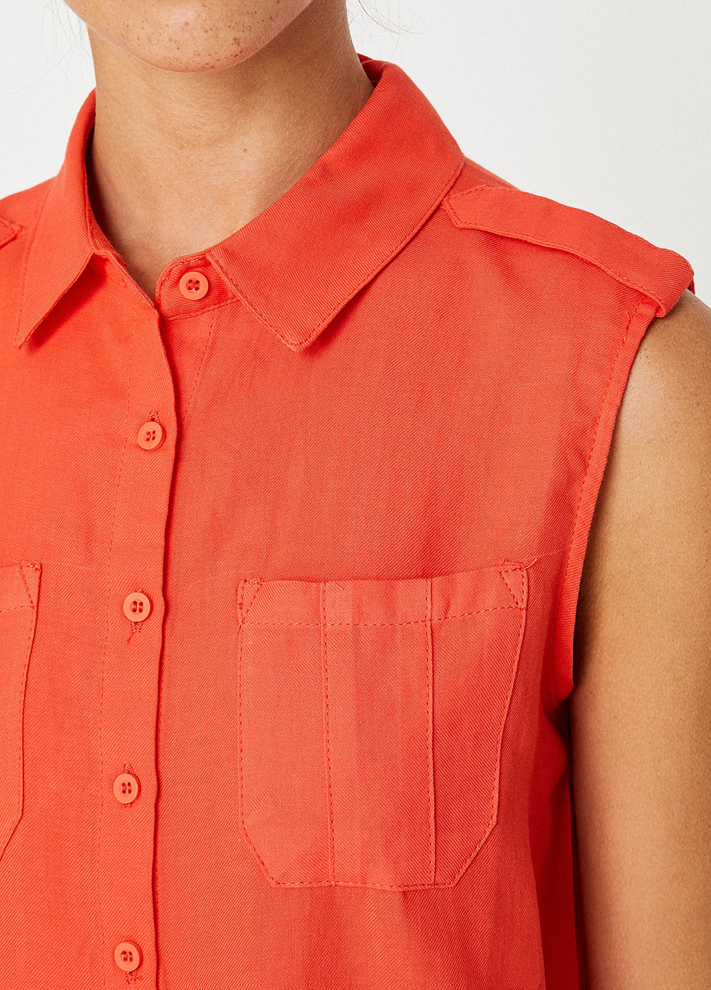 Оранжевая кэжуал рубашка KOTON